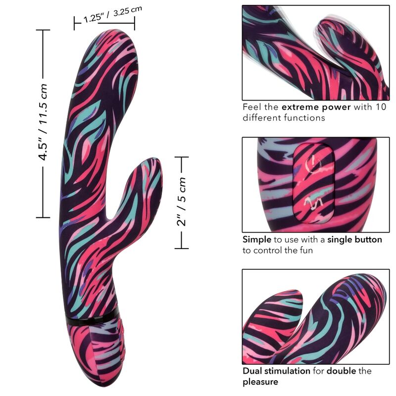 Calexotics Ménage Un Moi Dual Wand Vibratore Rabbit Premium - immagine 8