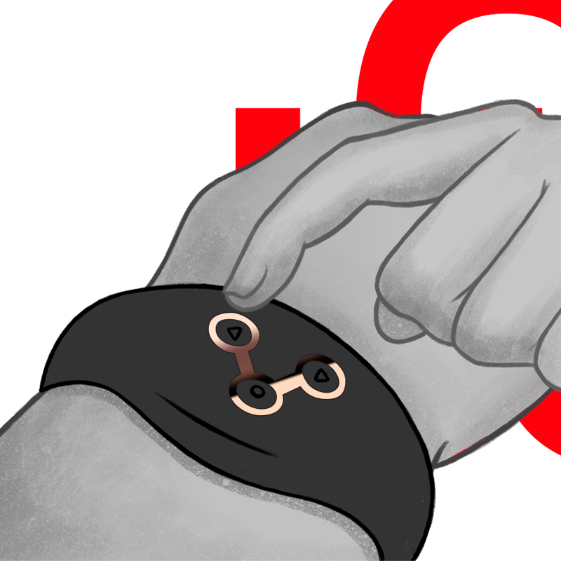 Watchme - Orologio Con Tecnologia Wireless Nero Opaco E Rame