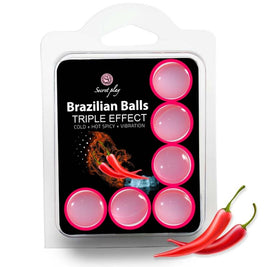 SecretPlay Set 6 Palline Brasiliane Triplo Effetto Premium
