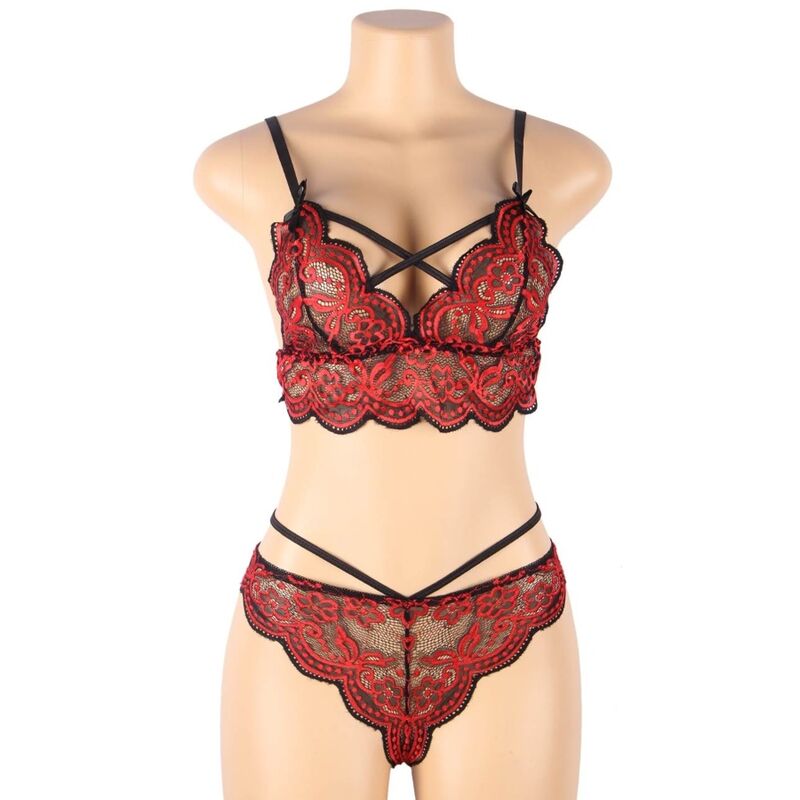 Subblime - Set Due Pezzi Top In Pizzo E Slip S/M