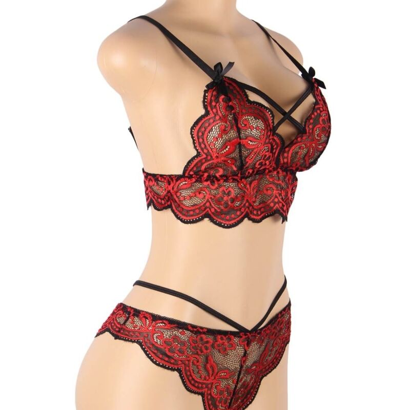 Subblime - Set Due Pezzi Top In Pizzo E Slip S/M