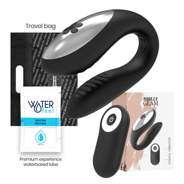 Brilly Glam Vibratore Telecomandato Premium Nero per Coppia