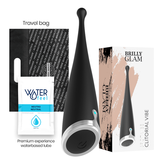 Brilly Glam Nero Stimolatore Clitorideo Premium in Silicone