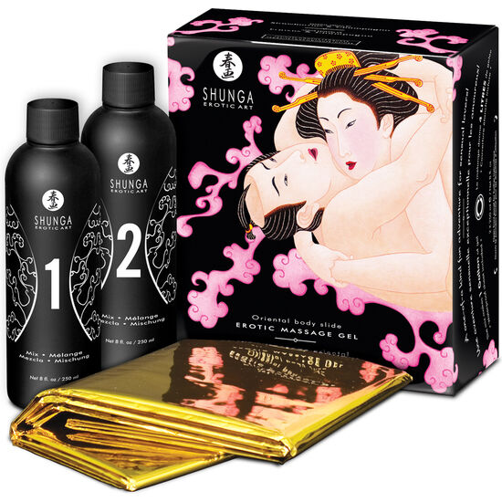 Shunga Gel Massaggio Erotico Corpo a Corpo Fragole e Champagne