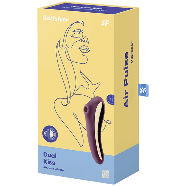 Satisfyer - Vibratore Dual Kiss Air Pulse Rosso Vino