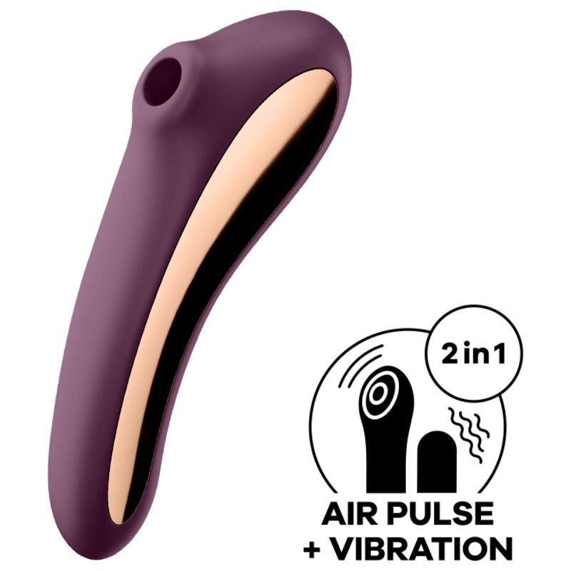 Satisfyer - Vibratore Dual Kiss Air Pulse Rosso Vino