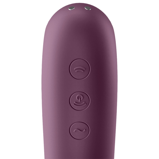 Satisfyer - Vibratore Dual Kiss Air Pulse Rosso Vino