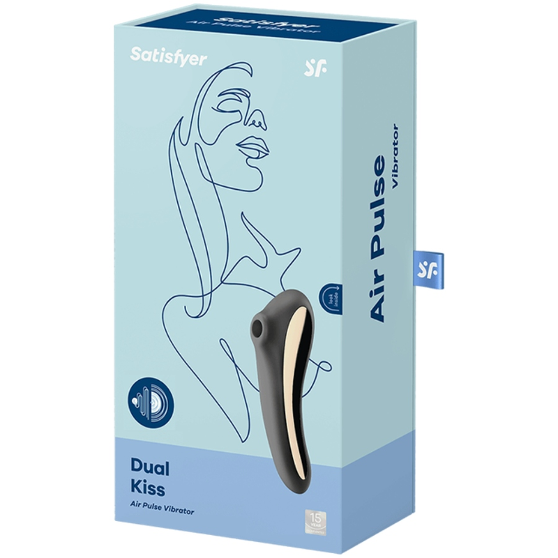 Satisfyer - Vibratore Dual Kiss Air Pulse Nero