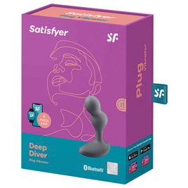 SATISFYER - APP PLUG VIBRANTE DEEP DIVER BLU