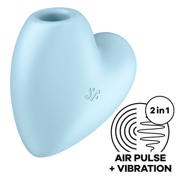 Satisfyer Cutie Heart Stimolatore a Impulsi d'Aria Blu Premium
