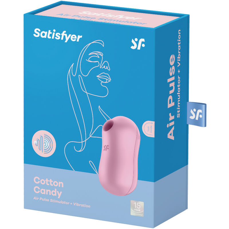 SATISFYER - STIMOLATORE E VIBRATORE D'ARIA PER ZUCCHERO DI COTONE ROSA