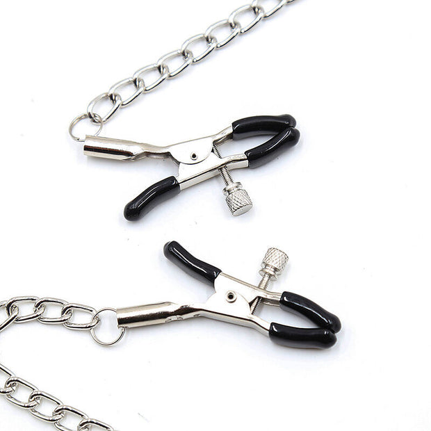 Ohmama Fetish Ball Gag Nero Con Morsetti Per Capezzoli