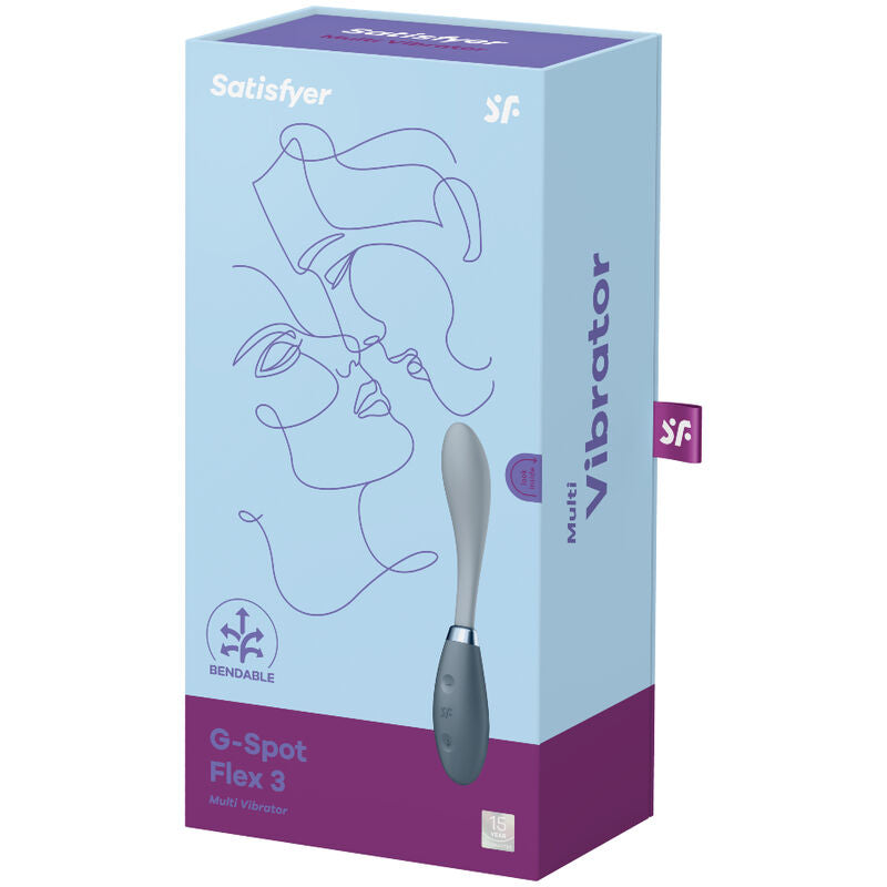 Satisfyer G-Spot Flex 3 Vibratore in Silicone Grigio - immagine 4