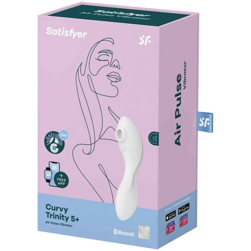 SATISFYER - STIMOLATORE E VIBRATORE CURVY TRINITY 5 AIR PULSE BLU