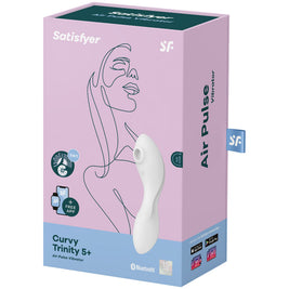 SATISFYER - STIMOLATORE E VIBRATORE CURVY TRINITY 5 AIR PULSE BLU