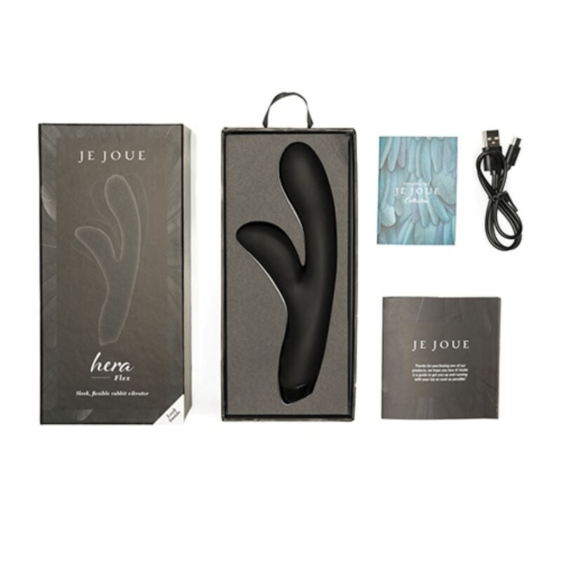 Je Joue Hera Flex Rabbit Premium in Silicone Body-Safe Nero - immagine 4