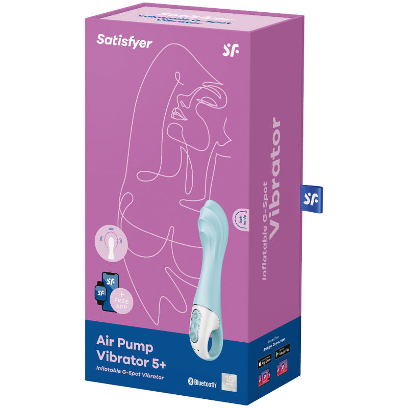 Satisfyer Air Pump 5+ Vibratore Gonfiabile G-Spot con APP - immagine 4