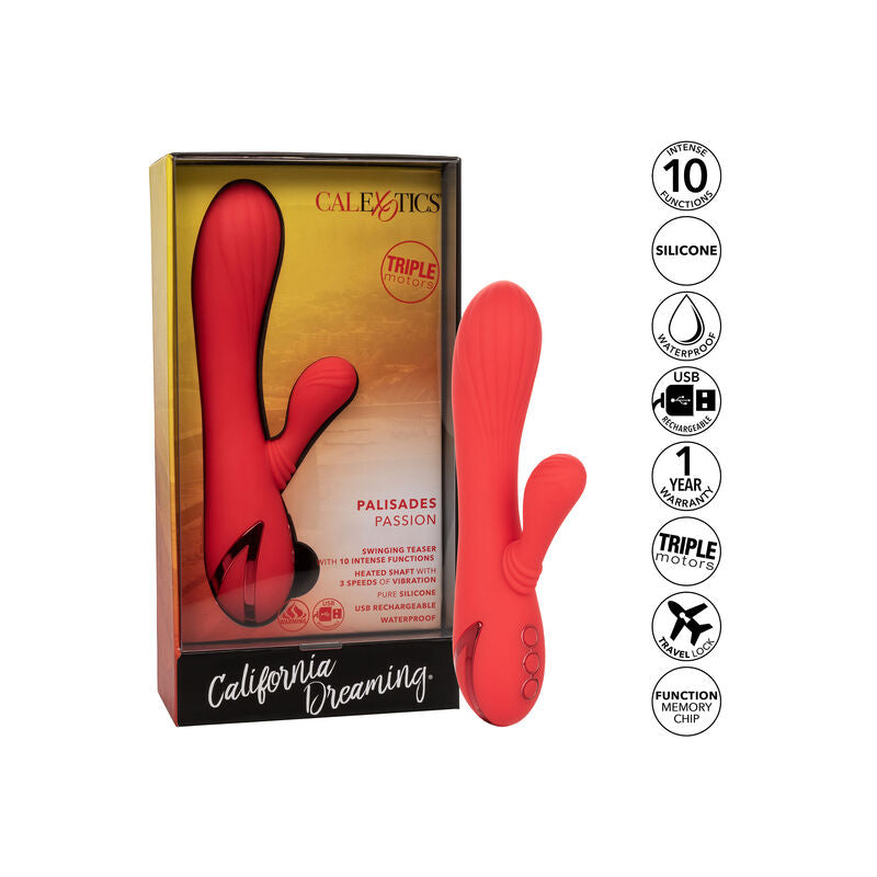 Calexotics Palisades Rosso Passione Rabbit Premium in Silicone - immagine 4
