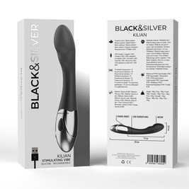 Black&Silver Kilian Vibratore Punto G in Silicone Premium - immagine 6