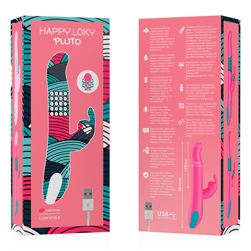 Happy Loky - Vibratore E Rotatore Coniglio Pluto Compatibile Con Tecnologia Wireless Watchme