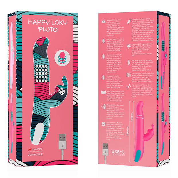 Happy Loky - Vibratore E Rotatore Coniglio Pluto Compatibile Con Tecnologia Wireless Watchme