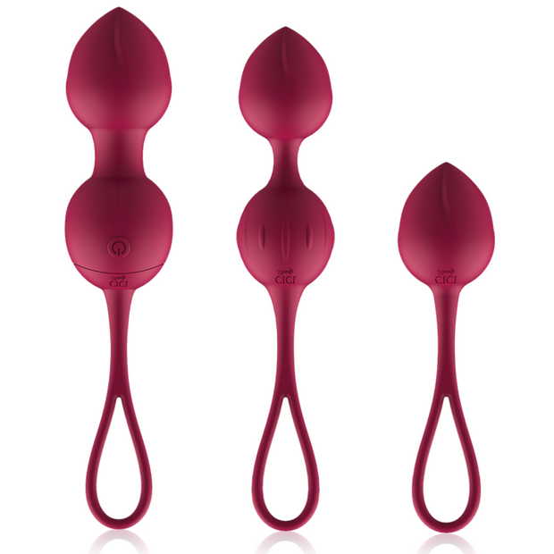Cici Beauty - 3 Perle Vibranti Di Kegel In Silicone Premium Con Telecomando