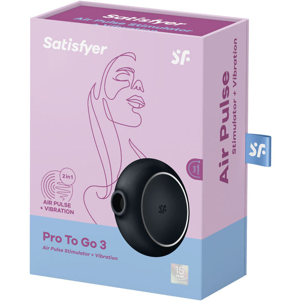 Satisfyer - Pro To Go 3 Doppio Stimolatore E Vibratore A Impulsi D'Aria Nero