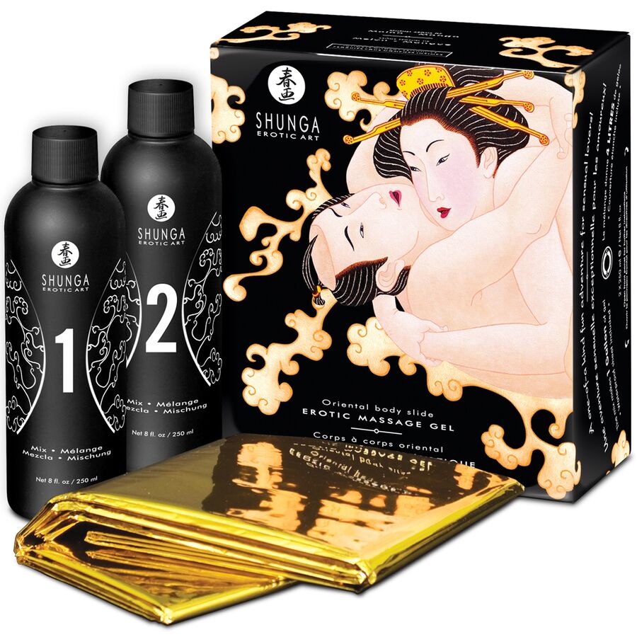 Shunga Gel Massaggio Corpo a Corpo Melone Orientale | Kit Wellness