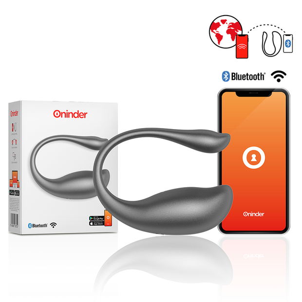 Oninder Nairobi Vibratore Smart con App in Silicone Nero