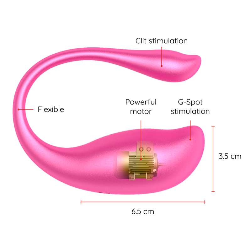 Oninder Nairobi Uovo Vibrante Rosa Controllabile da App - immagine 3