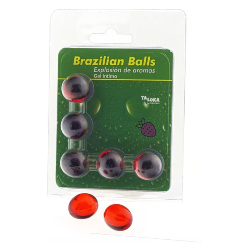 Taloka Sfere Brasiliane Gel Intimo alla Fragola - 5 pezzi