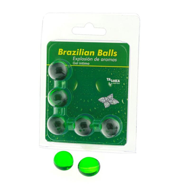Taloka 5 Palline Brasiliane Gel Intimo Menta Body-Safe