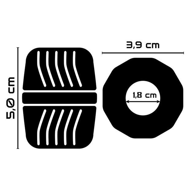 Powering - Anello Per Pene Super Flessibile E Resistente 5 Cm Pr11 Nero