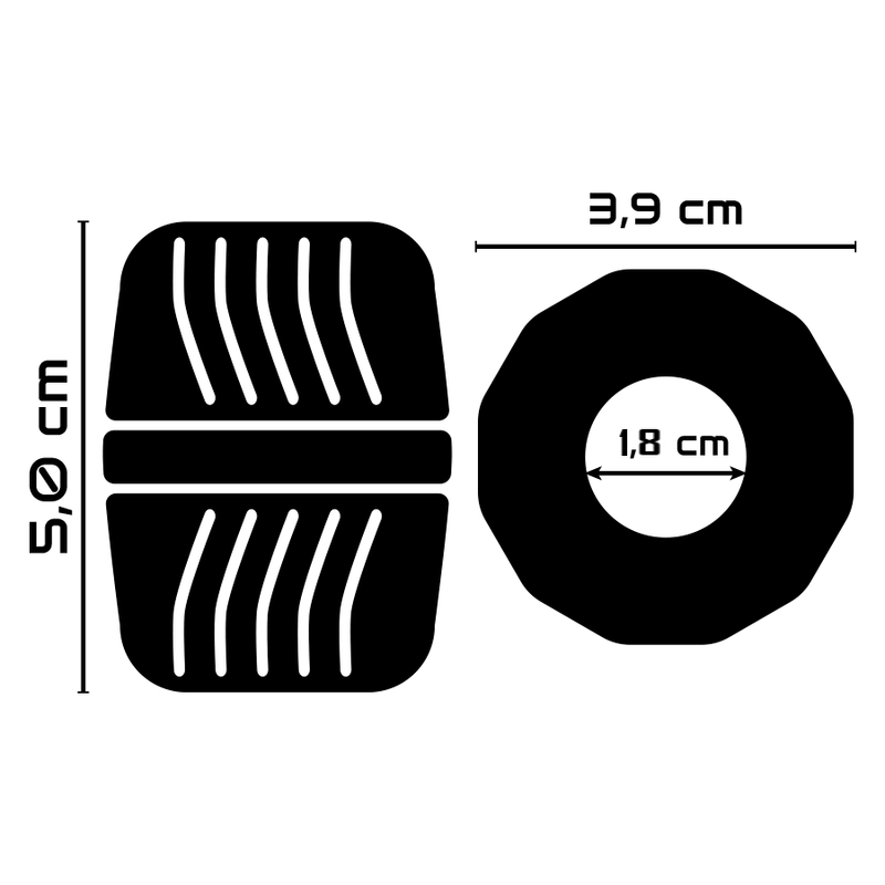 Powering - Anello Per Pene Super Flessibile E Resistente 5 Cm Pr11 Nero
