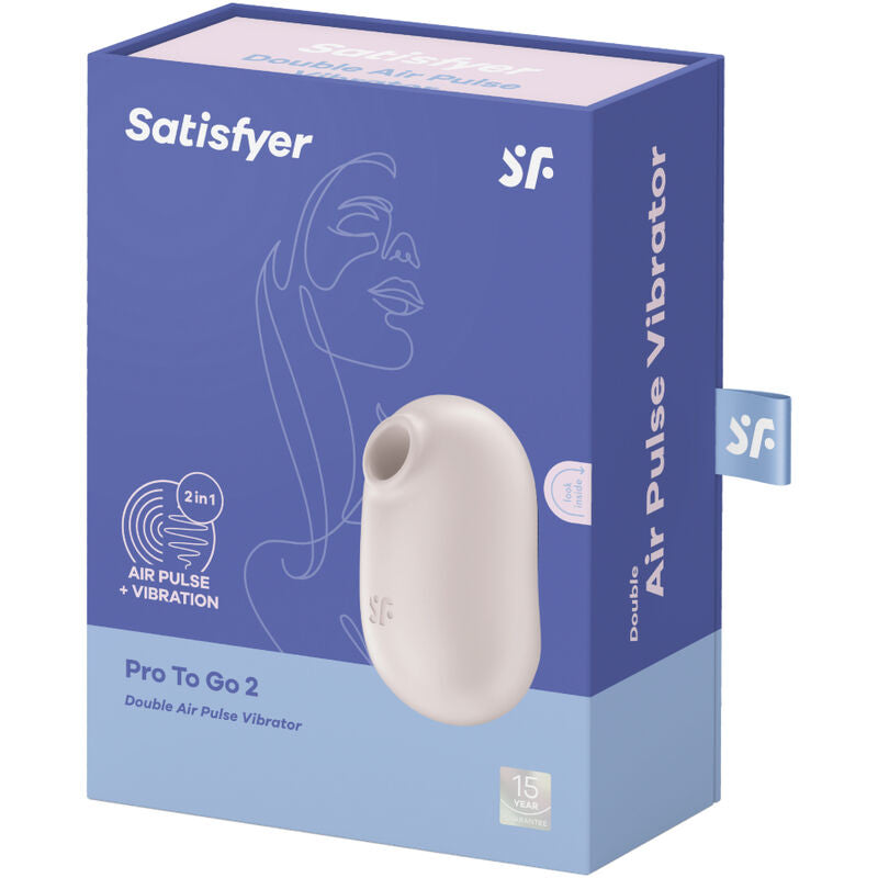 SATISFYER - PRO TO GO 2 DOPPIO STIMOLATORE E VIBRATORE VERDE