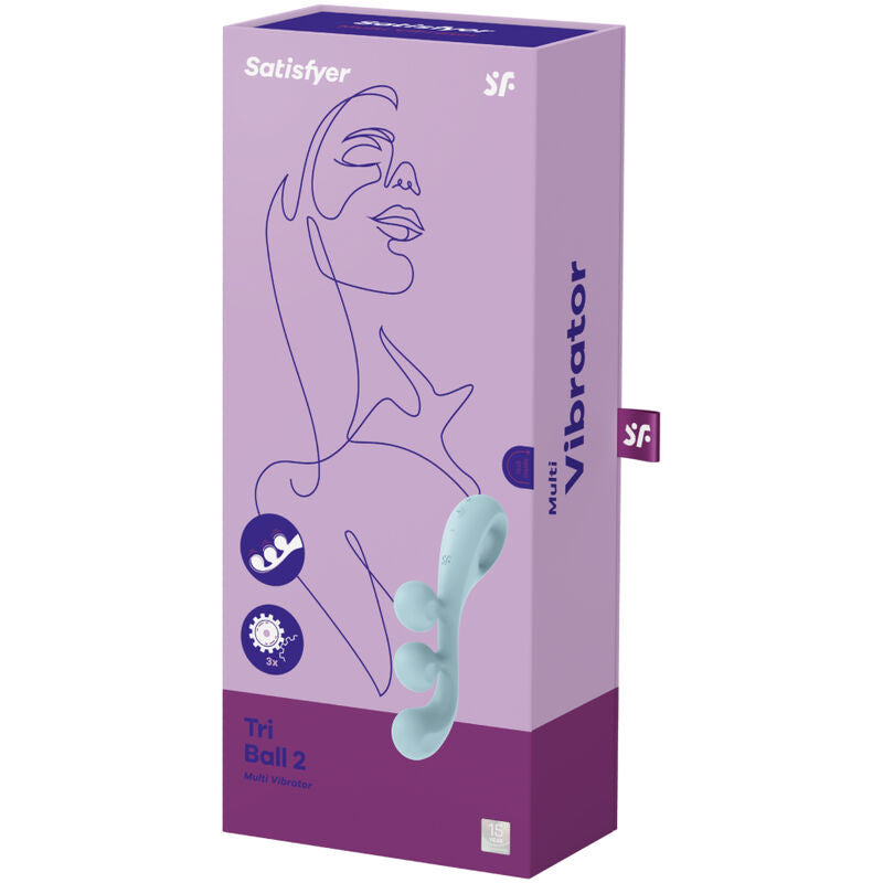Satisfyer Multi Vibratore Tri Ball 2 Blu in Silicone Premium - immagine 4