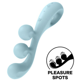 Satisfyer Multi Vibratore Tri Ball 2 Blu in Silicone Premium