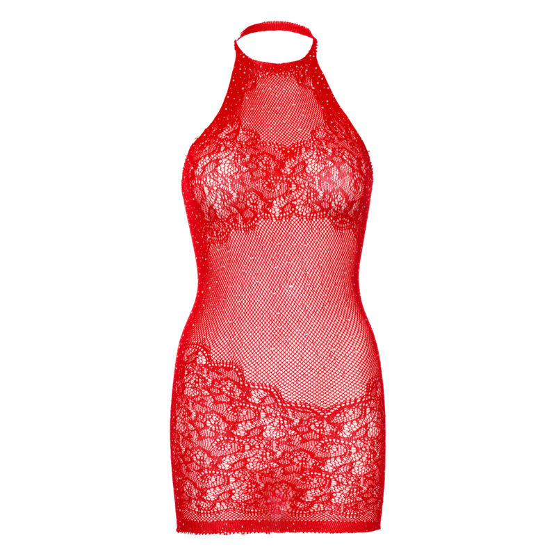 Leg Avenue - Mini Vestito Con Pedrería Talla Unica - Blanco