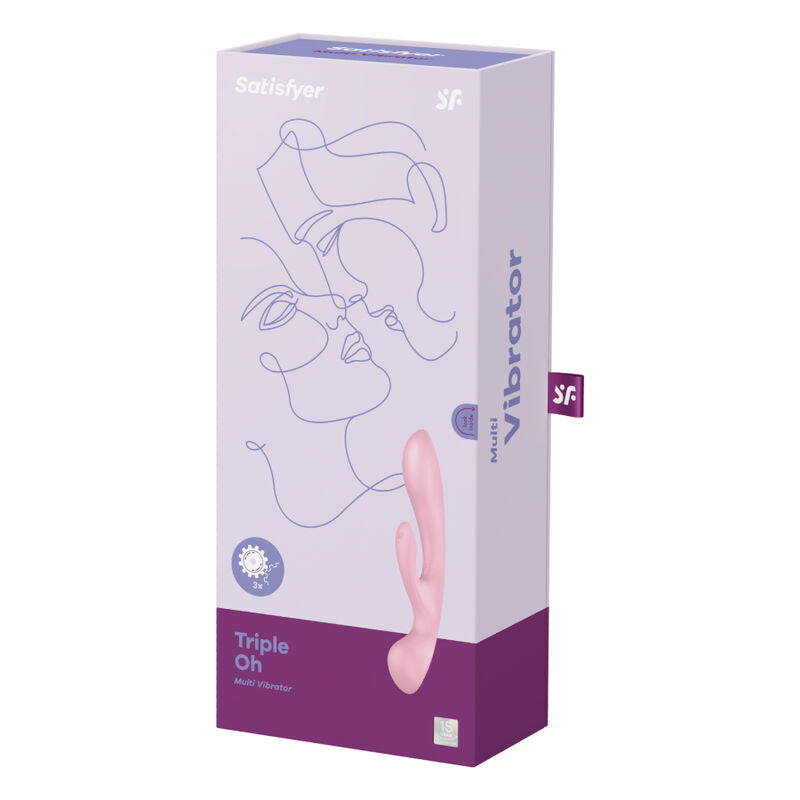 SATISFYER - TRIPLE OH VIBRAZIONE IBRIDA BLU