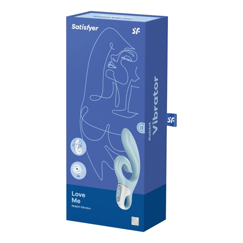 Satisfyer Love Me Rabbit Vibratore Dual in Silicone Blu - immagine 5