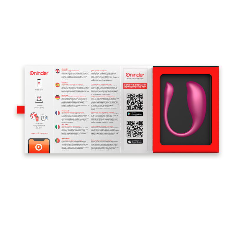 Oninder Nairobi Uovo Vibrante Rosa Controllabile da App - immagine 5