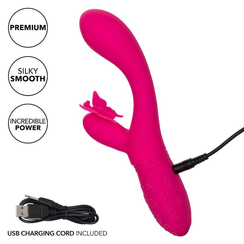 Calexotics Butterfly Kiss Flutter Rosa Vibratore Dual Premium - immagine 4