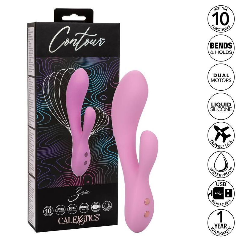 Calexotics Contour Zoie Vibratore Rabbit Premium in Silicone - immagine 2
