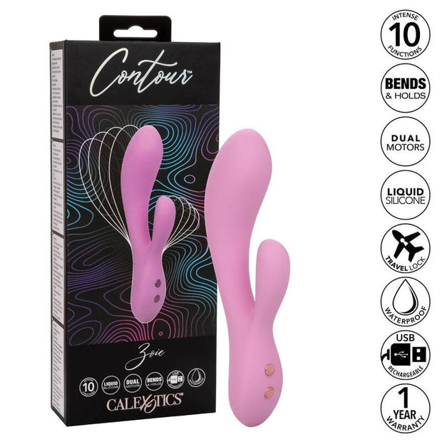 Calexotics Contour Zoie Vibratore Rabbit Premium in Silicone - immagine 2