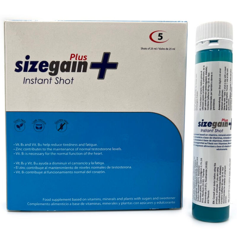 500 Cosmetici - Sizegain Plus Instant Shot Energizer Maschile 5 Unità