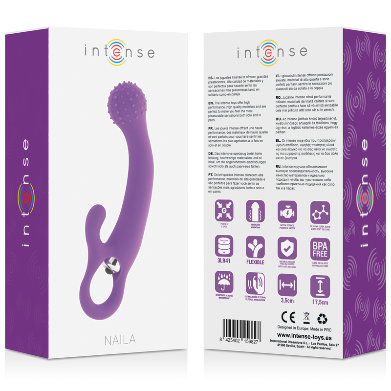 Intense Naila Vibratore Rabbit in Silicone Premium Lilla - immagine 6