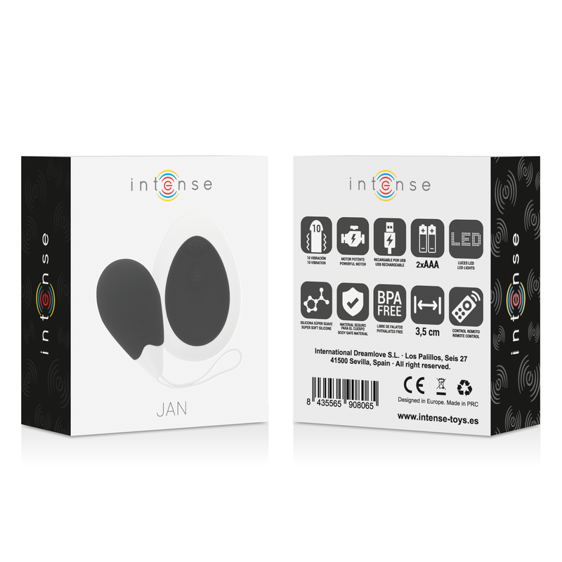 Control Intense Uovo Vibrante con Telecomando Nero Premium - immagine 5