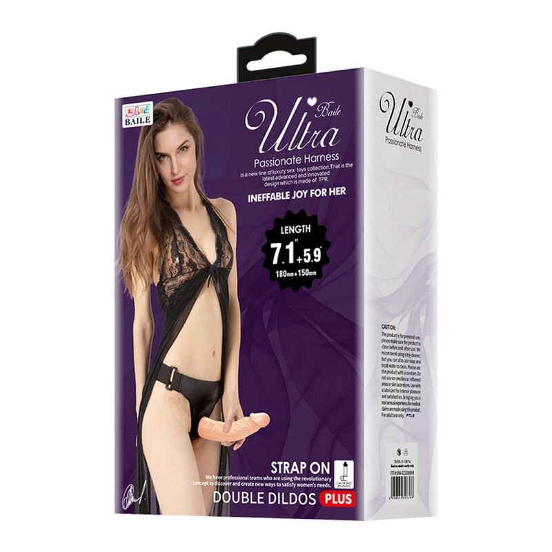 Baile - Doppio Dildo Ultra Passionale Con Imbracatura