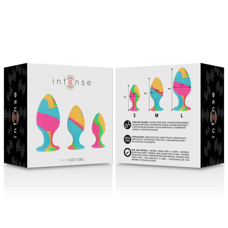 Intense - Set Di Tappi In Silicone Multicolore