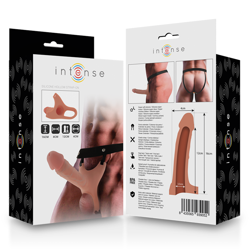 Intense - Imbracatura Cava Con Dildo In Silicone 16 X 3,5 Cm
